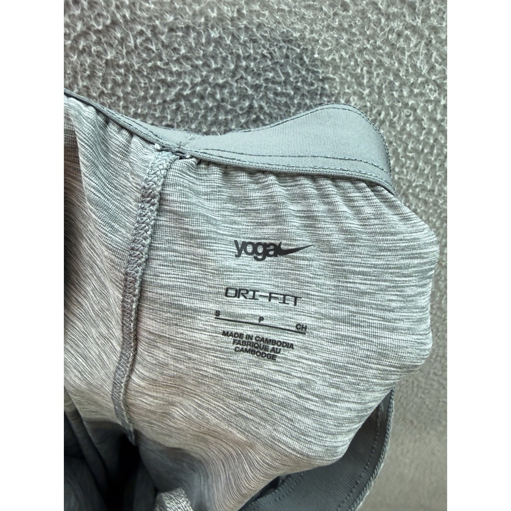 Nike Yoga Pants Womens Small Gray Heather Dri Fit Joggers Stretch Jogging Gym - Picture 7 of 10